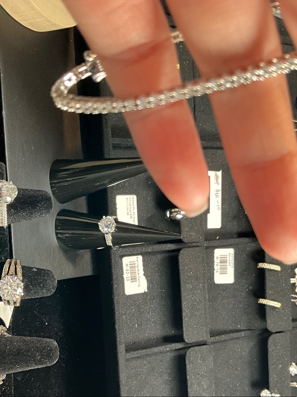 Sterling Silver Clear moissanite 4mm 7.5 inchTennis Bracelet - Women Jewelry